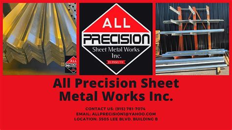 all precision sheet metal el paso|sheet metal manufacturers near me.